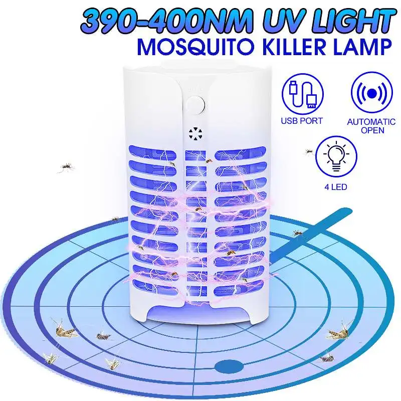 220V 미국/EU 플러그 AC 소켓 전기 모기 램프 LED 조명 센서 제어 곤충 버그 재퍼 펠러 플라이 가정용, 벌레 퇴치 해충 퇴치 