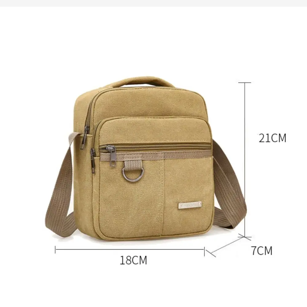 Men's Shoulder Bag Canvas Men's Sling Bag Messenger Shoulder Crossbody Bags Large Capacity Handbags Multifunctional