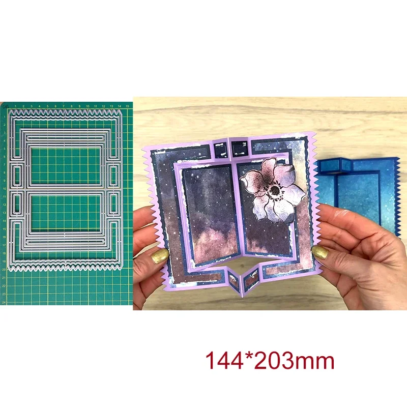 

3D Activity Book Page Loose Leaf Frame Metal Cutting Dies for Handmade Greeting Cards Frame Dies Embossing Cutting Dies 2024 New