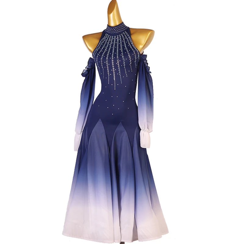 2023 Newest Woman Ballroom Dance Competition Dress Dance Ballroom Waltz Standard Dance Dress Women Ballroom Dress MQ388