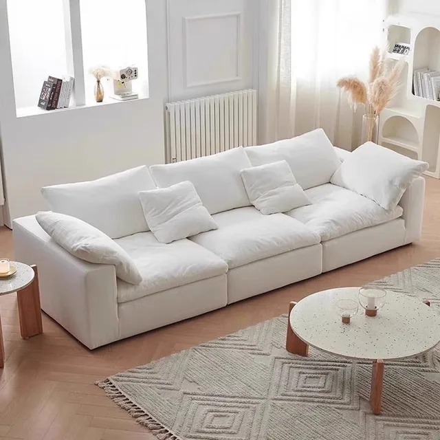 Customizable Corduroy Compression sofa Modern Chenille Comfortable Corner Sofa Economic Taidirong Muebles Para El Hoga Furniture 1