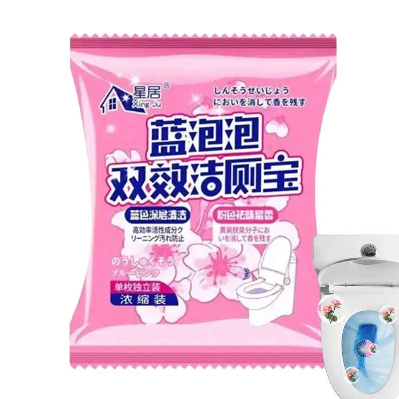 

Toilet Bowl Cleaner Toilet Bubble Toilet Cleaner for Against Toilet Bowl Cleaners Rose Scent Pink Blue Long-Lasting Automatic