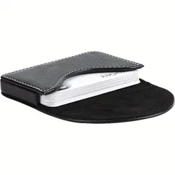 Sleek Magnetic Business Card Holder - Elegant and Professional Card Organizer (Black)
