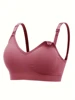 3PCS No Steel Ring with Sports Pad Bra Breastfeeding Non-sagging Vest-style Pregnant Women's Clothing Underwear Front Buckle 3