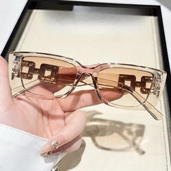 Sophisticated Women's Sunglasses - Minimalist Luxury with Black Detailing for Everyday and Formal Occasions (Transparent tea)