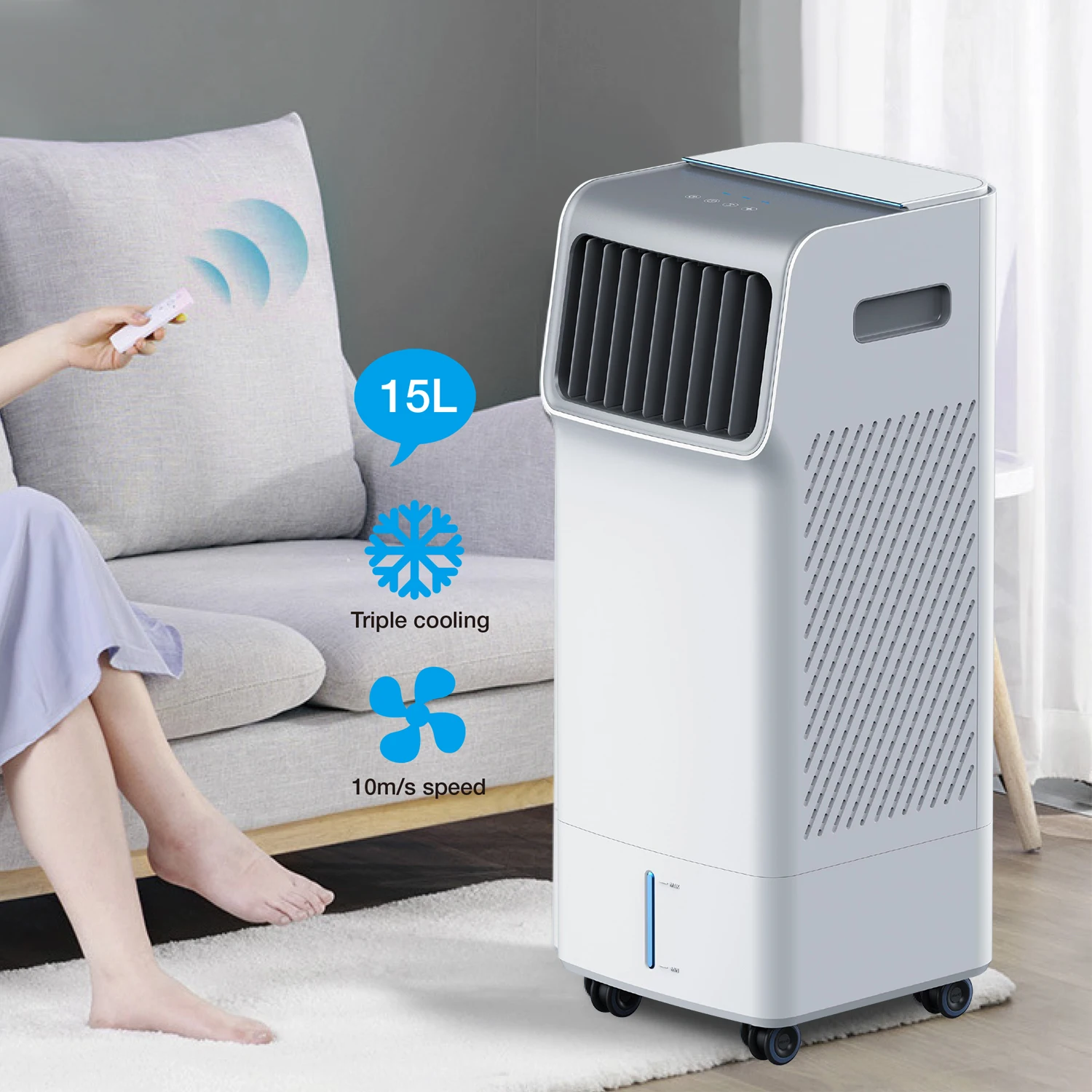 

Hot sale factory Air conditioning portable water air cooler with HEPA