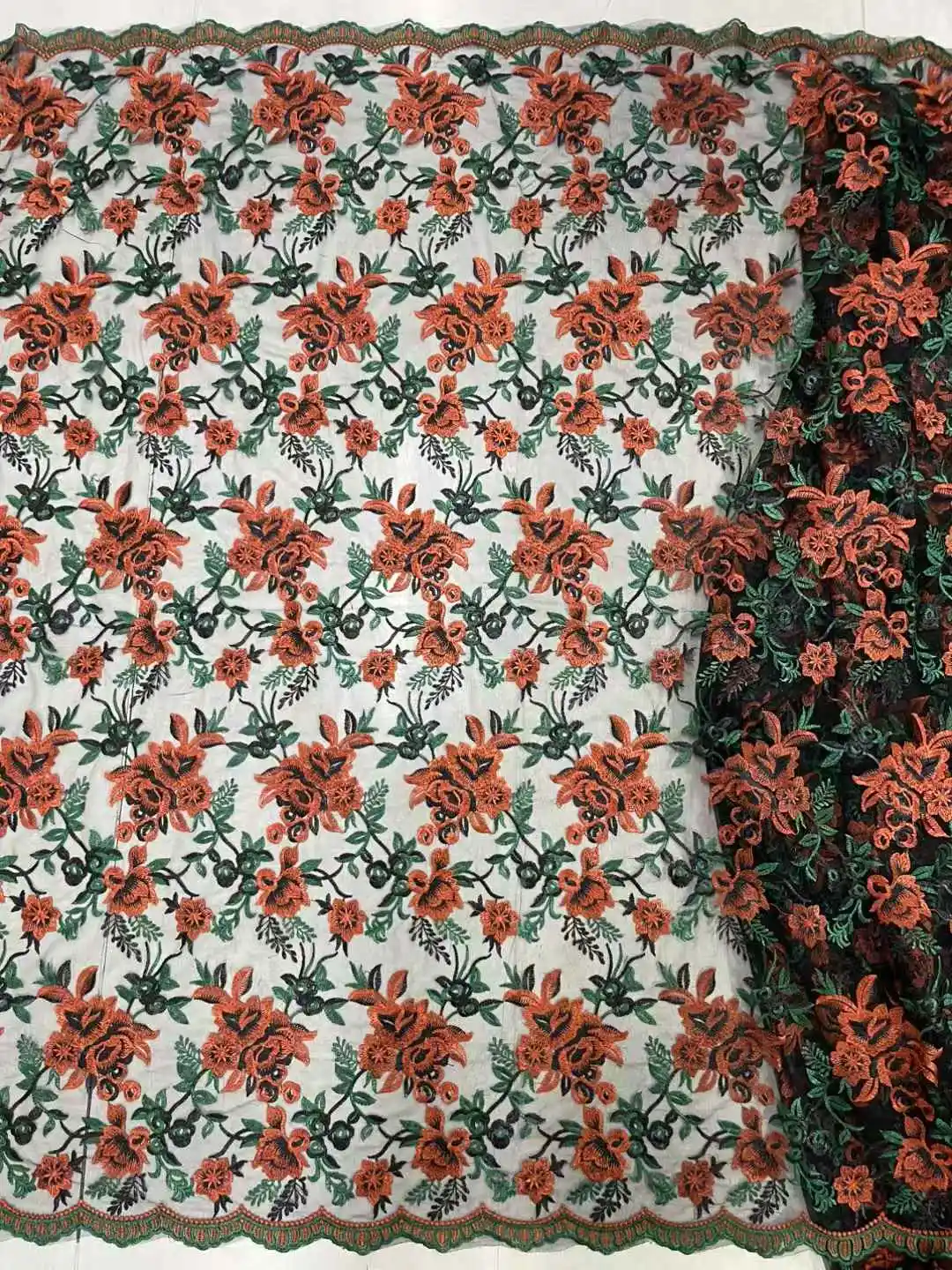 5 Yards Neueste Beste Qualität Zarte Bestickte Österreichische Spitze Sehr Weicher Mesh-Tüll-Stoff für Party- und Abendkleider NN_2468 – Detail 5