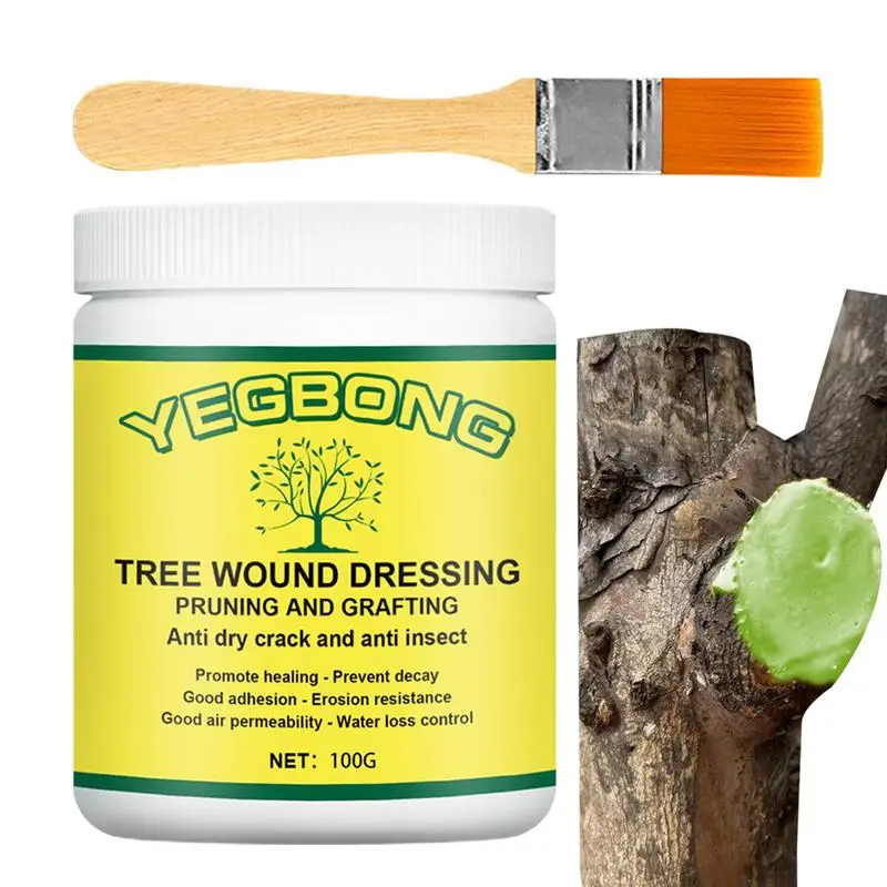 Tree Grafting Paste Big Tree Wound Healing Agent Plant Tree Wound Healing Sealant With Brush Healing Agent Plant Heal Paste