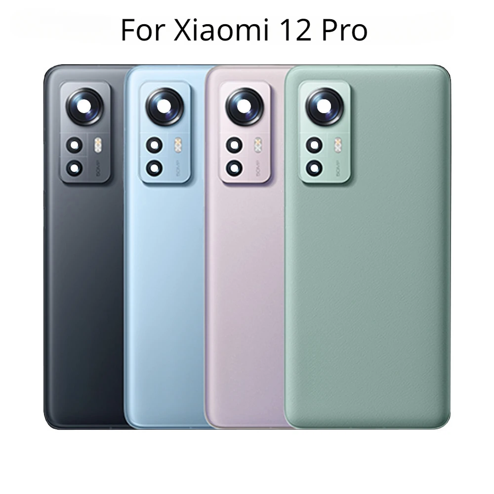 

Mi12 Pro Glass For Xiaomi 12 Pro Battery Cover Replacement Rear Housing Door With Adhesive + Camera Lens 2201122G/C