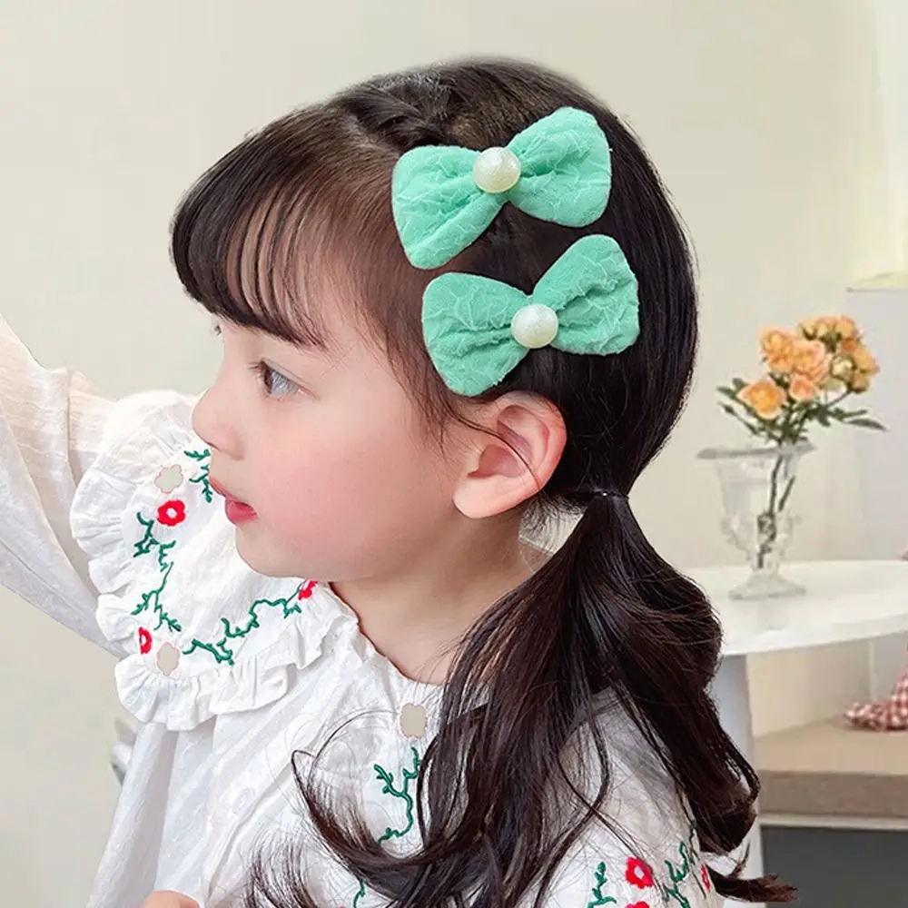 Cute Cloth Hair Clips Bow Flower Multicolor Barrettes