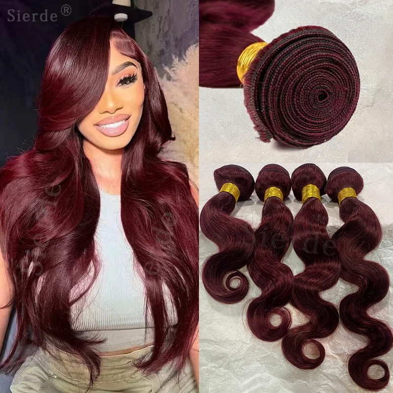 99J Burgundy Body Wave Hair Bundles