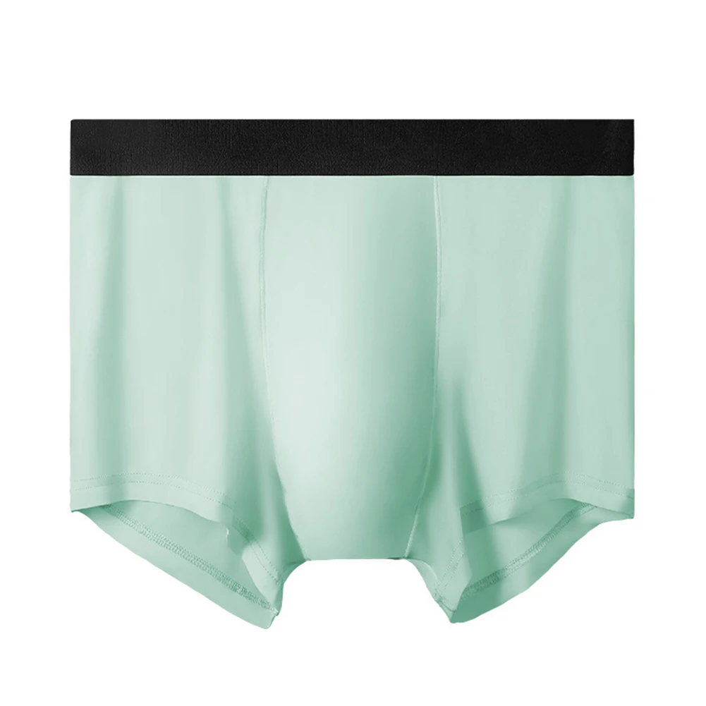

Ice Silk Seamless Panties Men Smooth Boxer Briefs Soft Comfort Underwear Thin Boxer Shorts Male Bulge Pouch Underpants Summer