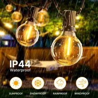 Guirxiété Lumineuse Solaire G40. Lumières Extérieures avec Ampoules LED Incassables, Résistantes aux Intempéries pour BCURd'Arrière-Cour 5