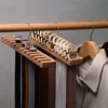 1pc Multifunctional Solid Wood Belt Storage Rack For Hanging Ties, Belt And Scarf Hanging Rack 1