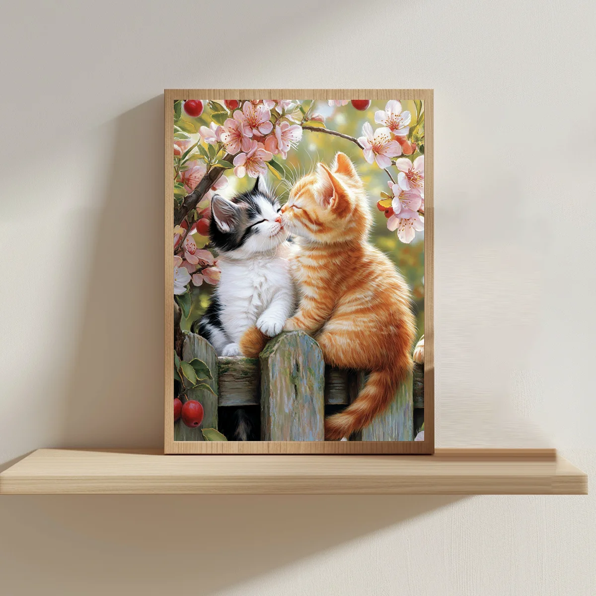 Niedliche Katze 30X40CM/11.8X15.7in Kreuzstich-Set DIY 11CT/14CT Stickerei Kunst und Handwerk mit Nadeln als Geschenk Vollstickerei
