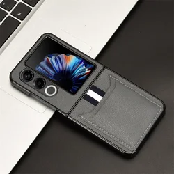 Luxury PU Leather Card Slots Hard Back Cover for Libero Flip 2 (Gray)