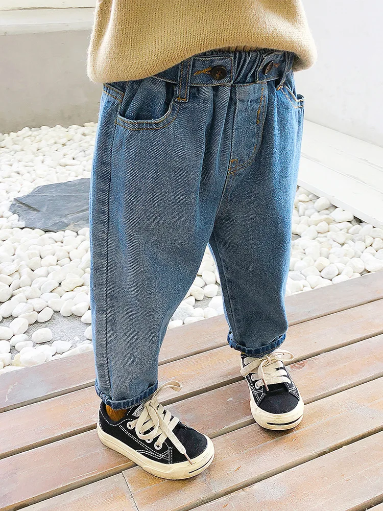 

Girls Jeans Kids Autumn Spring Clothes Boys Trousers Children Denim Pants for Baby Boy Jeans toddlers 90~130