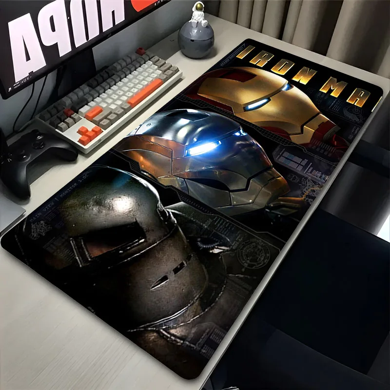 

Marvel Iron Man Mouse Pad Office Deskmat Anime Pc Accessories Mousepad 900x400 Gamer Gaming Large Desktop Extended Desk Carpet