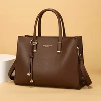Sac à main en cuir de qualité supérieure de marque authentique, sac fourre-tout pour femme, sac messager, sac de créateur, grande capacité, 3 niveaux, sacs à bandoulière 2