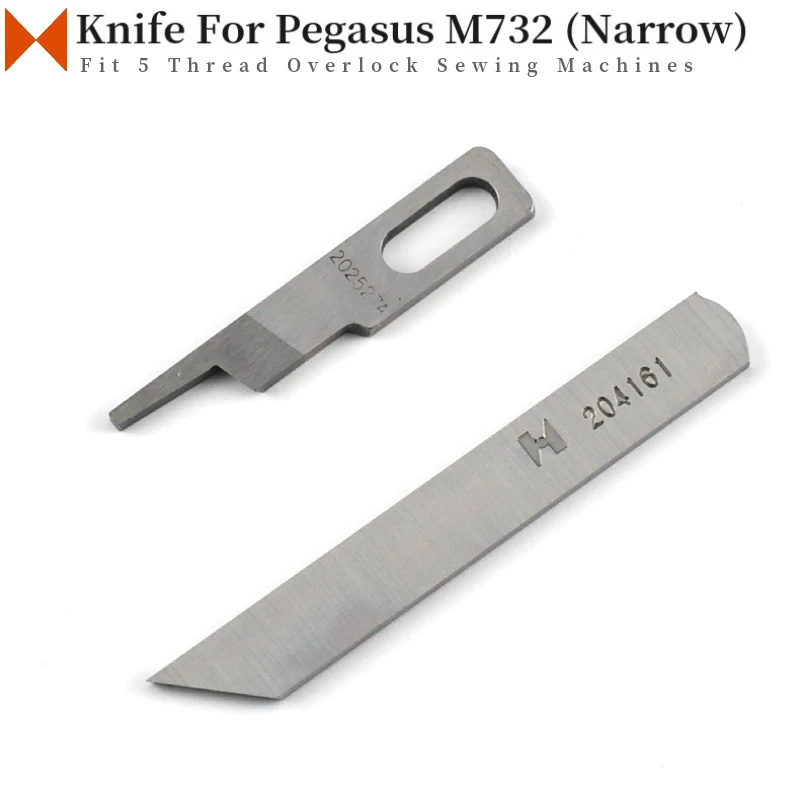 

204161 202527A Upper Lower Knife Fit Pegasus M732 L32 503-4 Five Thread Overlock Sewing Machine Parts Strong H Blade For 5 Line