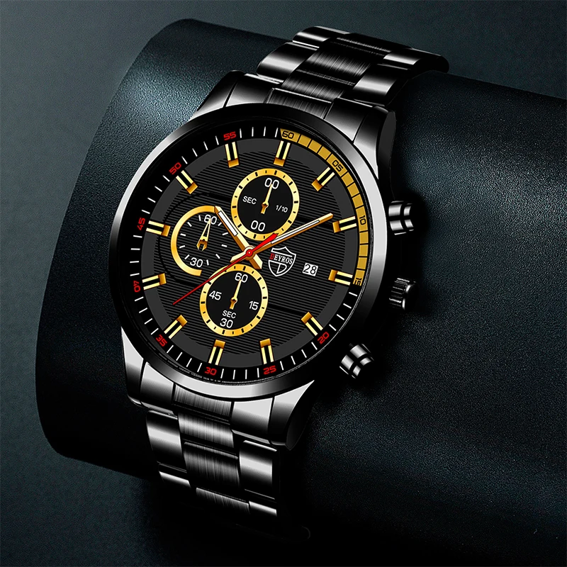 horloges mannen Heren Horloge Merk Silver Fashion Rvs Quartz Horloge Voor Mannen Luxe Zakelijke Lederen Horloges Mannen Nieuwe Kalender klok