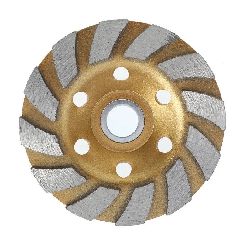 4 Inch 100mm Concrete Stone Ceramic Turbo Diamond Grinding Cup Wheel 12 Segs Heavy Duty Angle Grinder Disc For Angle Grinder