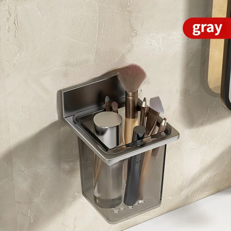 1PC Toothbrush Toothpaste Comb Storage Rack Bathroom Washbasin Toilet  Hole Free Shaver Storage Rack 3