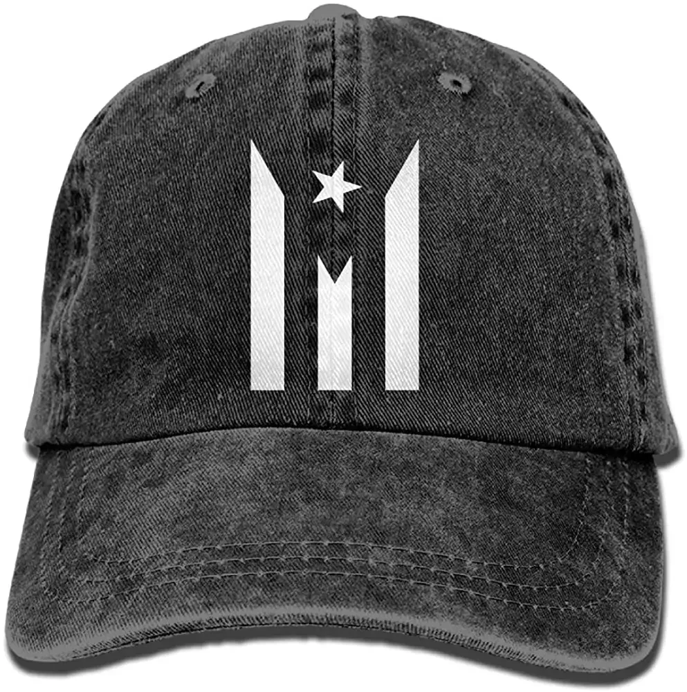 Puerto Rico Men/ Women Boricua Flag Denim Fabric Baseball Hat 1