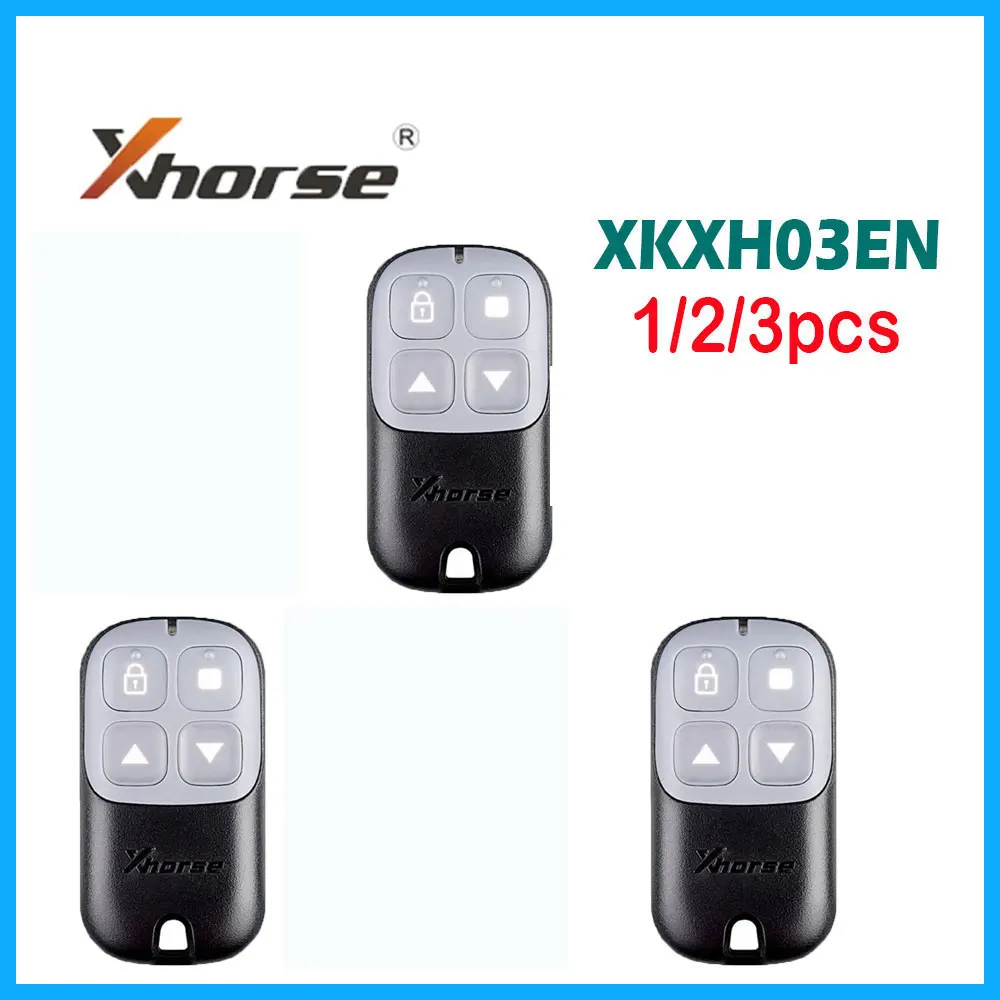 

1/2/3pcs/lot Xhorse XKXH03EN Remote Key Garage Door 4 Buttons Universal Car Remote Key Black for VVDI KEY Tool English Version