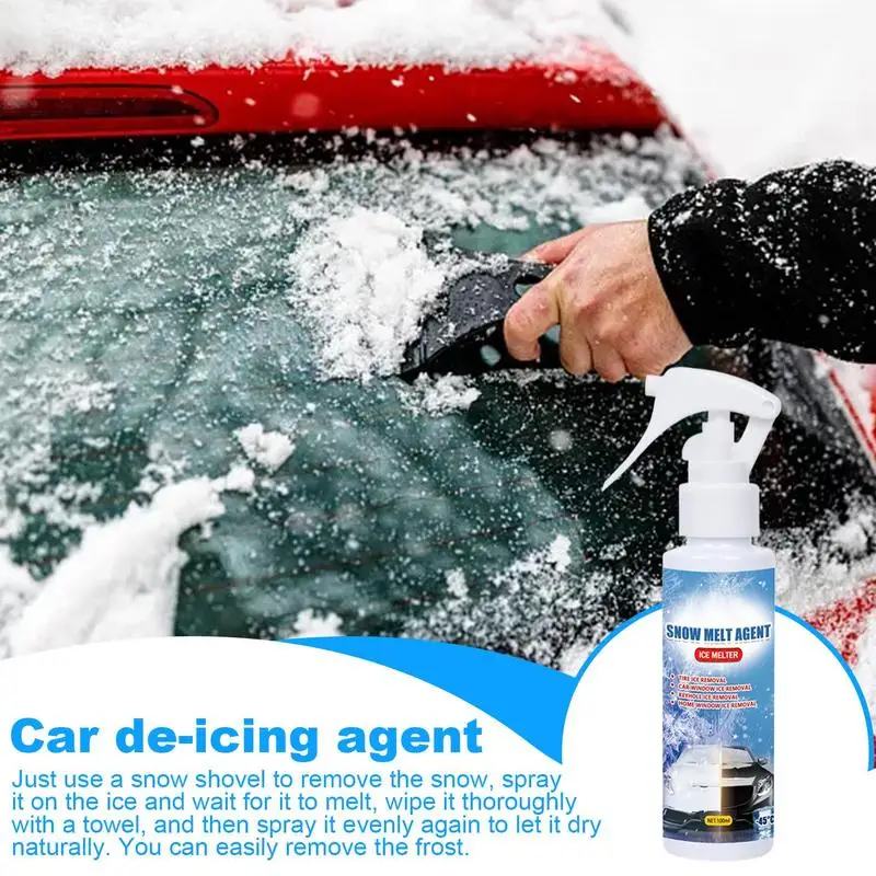100ml Car Windshield Deicing Spray Snow Melting Spray Anti-Frost Defroster Ice Remover Window Ice Melting Agent Liquid