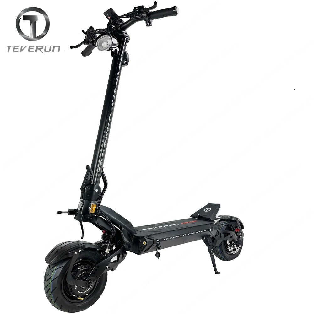 Teverun Fighter 11+ With GPS Installed Smart BMS Connect APP 60V 35Ah Dual Motor Top Speed 85km/h New Center 4inch Display