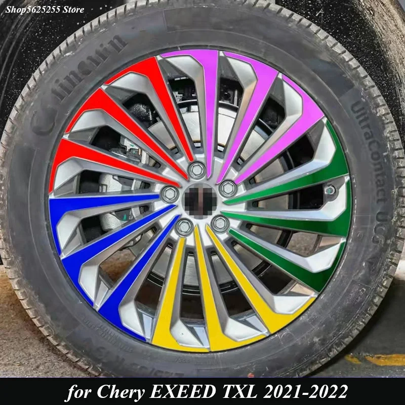 

Wheel Hub Carbon Fiber Stickers for Chery EXEED TXL 2021 2022 Accessories Auto Wheel Protective Film Car Styling