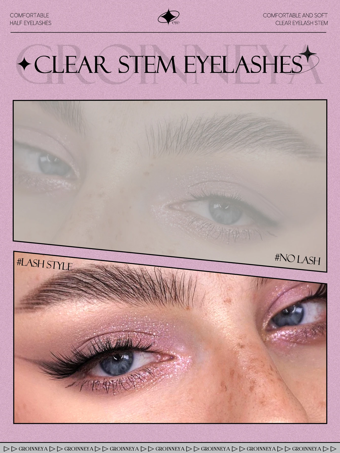 Fake Eyelashes Half Lashes Cat Eye Soft Natural Look