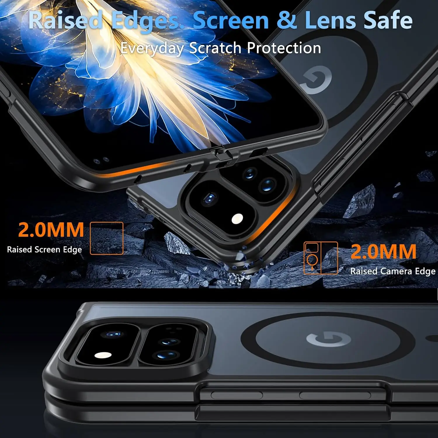 Translucent Magnetic Charging Matte Hard Cover Case