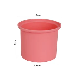 Heat-Resistant Silicone Wax Warmer Bowls with Stirring Stick (Pink)