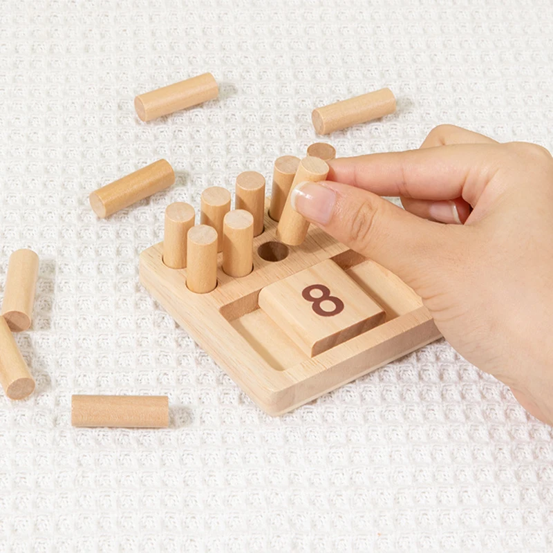 Children Montessori Wooden Sensory Math Board Stick Counting Matching Number Blocks Preschool Learning Educational Toys Toddlers