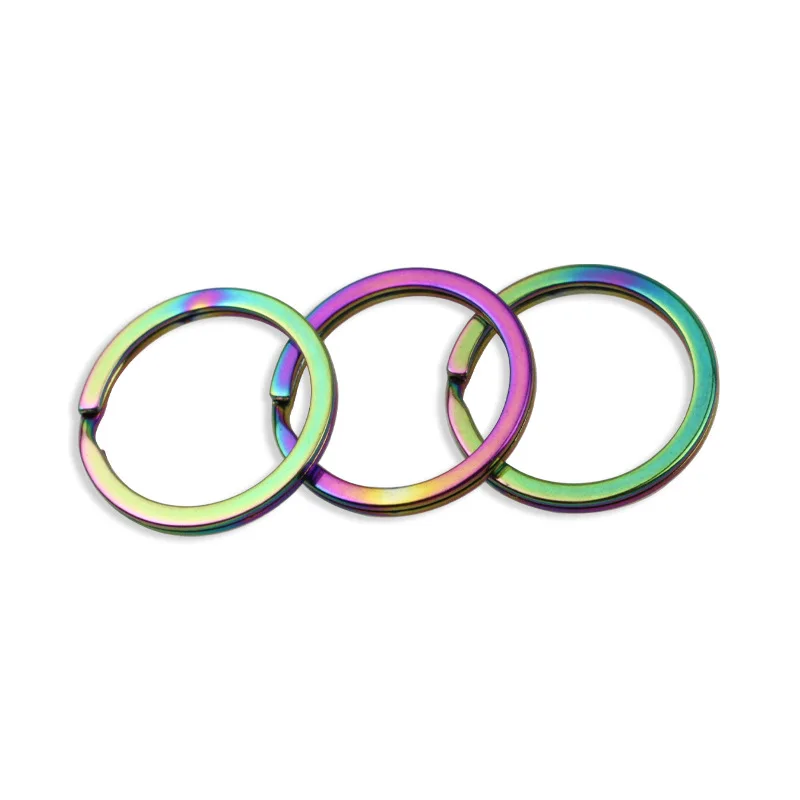 

25mm Colourful Custom Color for Keychain Accessories Split Flat Keyring