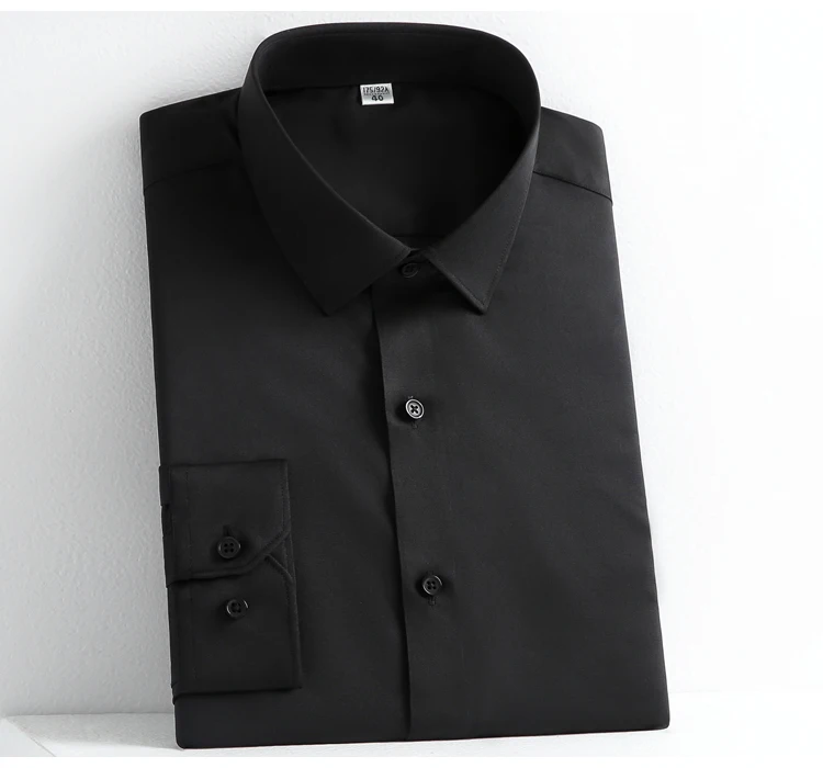 Enlision Chemise Homme Manches Longues Chemises Chic Classique Regular Fit Chemise Habillées Pour Ceremonie Fête Couleur Unie,Gris Clair,S