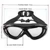 Myopia Swimming glasses  -2.0 ~ -6.0   Anti-Fog Prescription swim eyewear water Silicone Big goggles Men Women 6