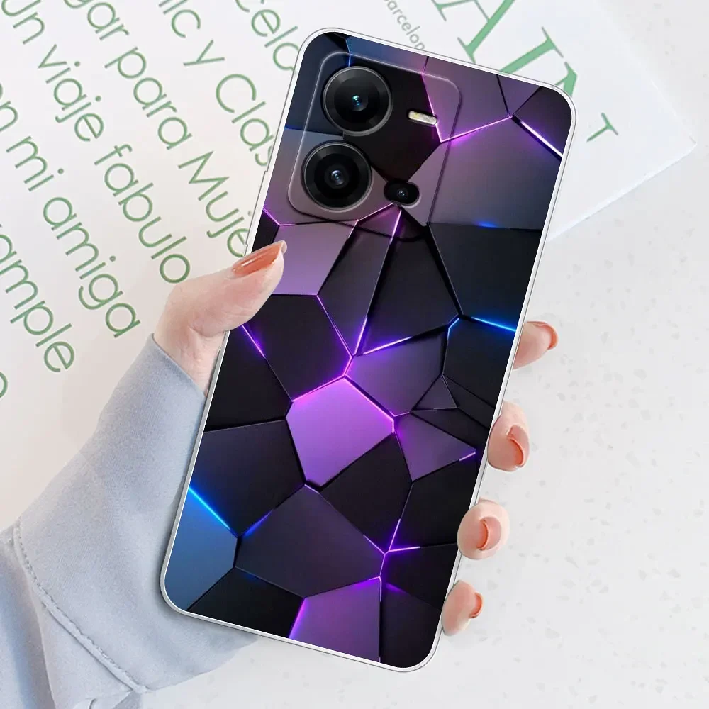 RankOne Hülle Für Vivo X80 Lite 5G / V25 5G – Transparent Mit Ballerina-Muster, TPU Silikon, Stoßfest
