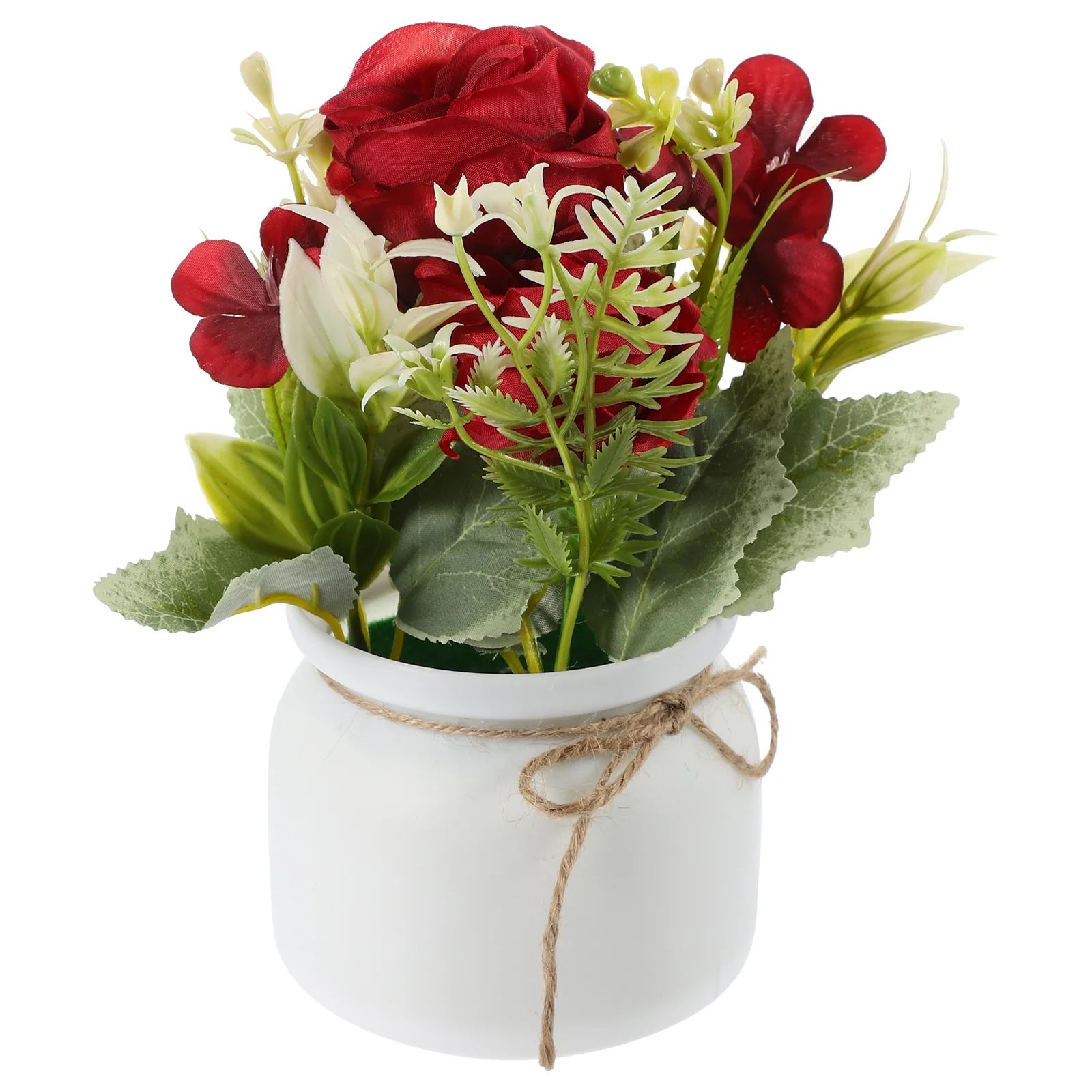 

Fake Plant Flower Model Small Artificial Greenery Potted Flower Bonsai Decor Office Table Decor