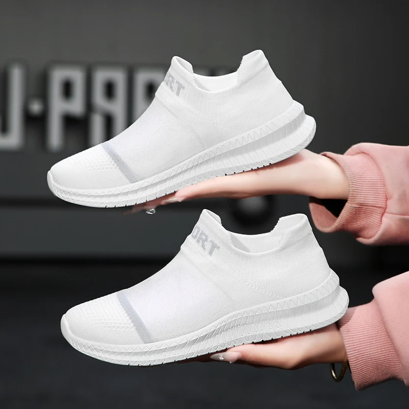 MAEDEF 2024 Women Light  Walking Shoe Slip on Sock Sneakers Outdoor Casual Shoes for Lady Girls Soft Breathable Black Size 35-44