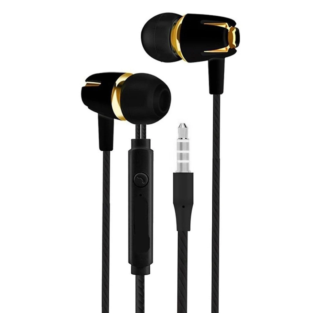 

New Universal 3.5mm Wired Noise Cancelling Stereo In-ear Earphone Phone Headset with Mic
