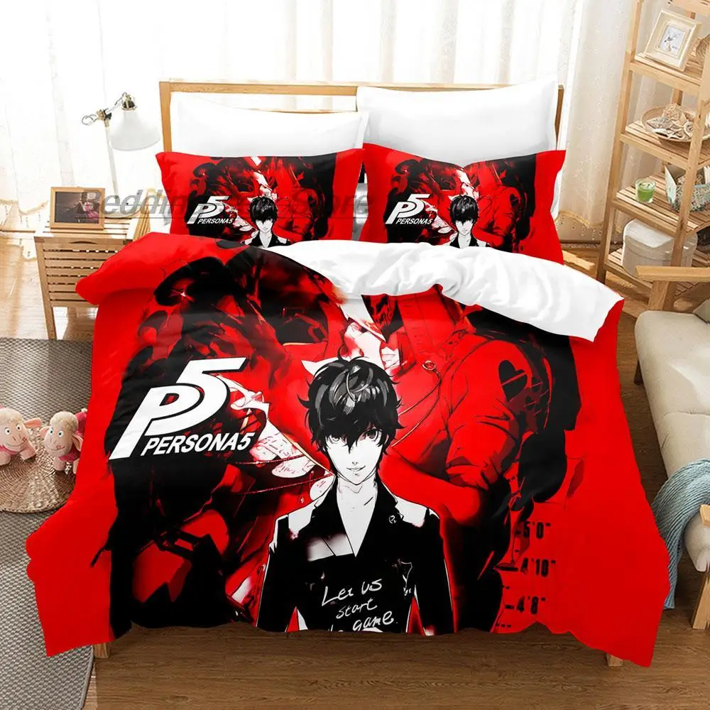 Persona 5 Bedding Set Single Twin Full Queen King Size Bed Set Aldult