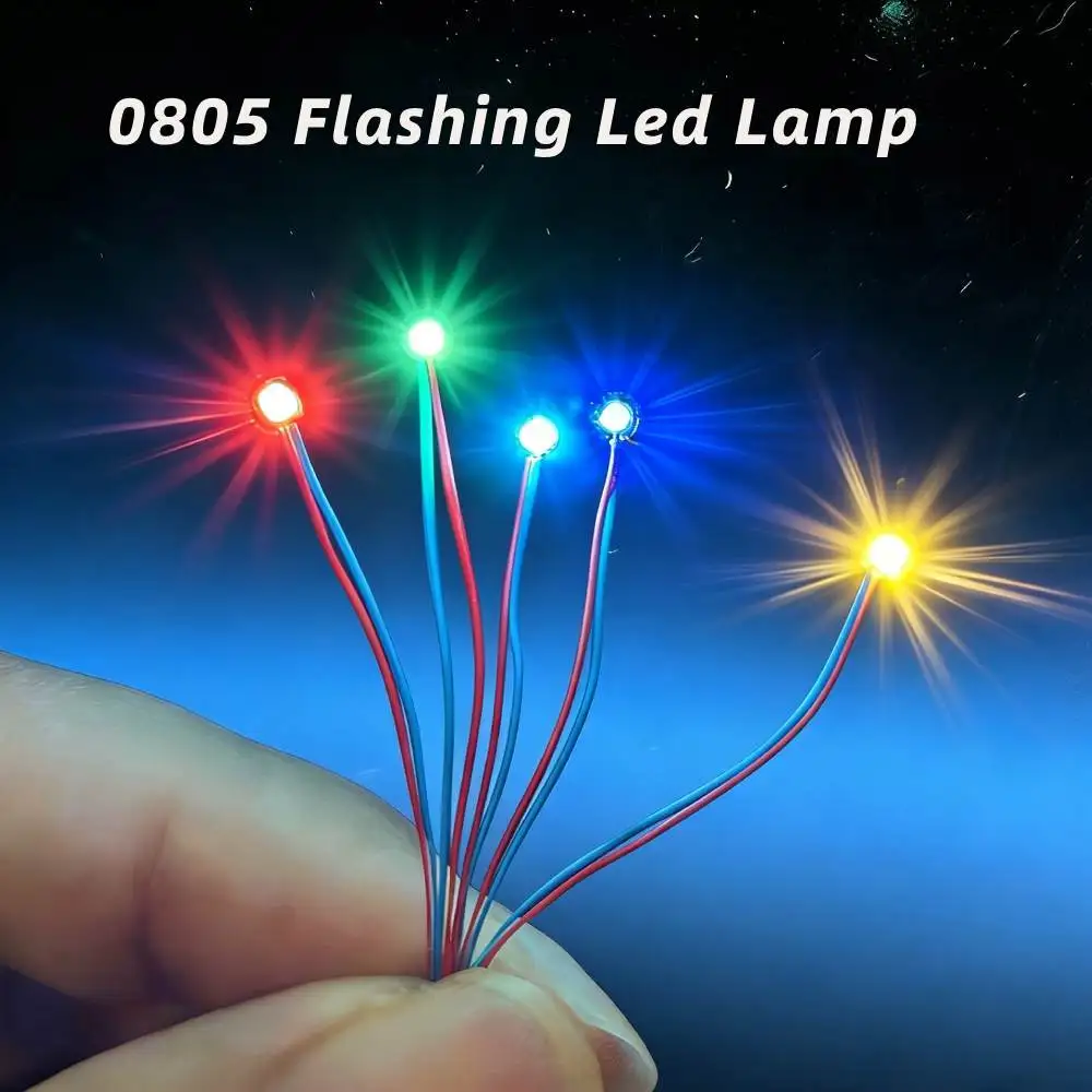 Pack of 5 Miniature Flashing LED Lamps with Pre-Soldered Micro Litz Leads