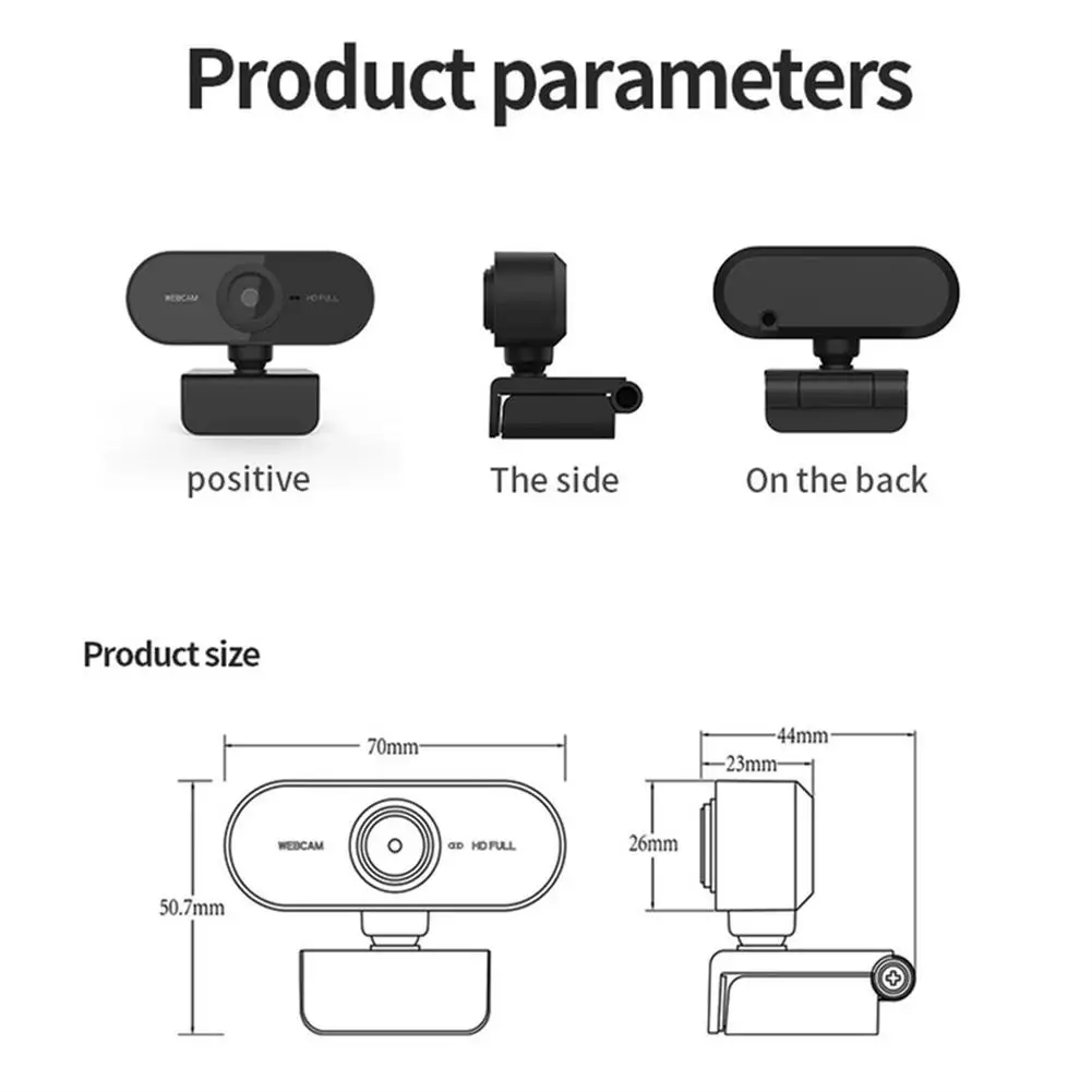 1080p Full Hd Webcam Built-in Microphone Usb Plug Web Cam Compatible For Mac Laptop Youtube Xbox Skype Pc Computer pc webcam pc web camera computer camera