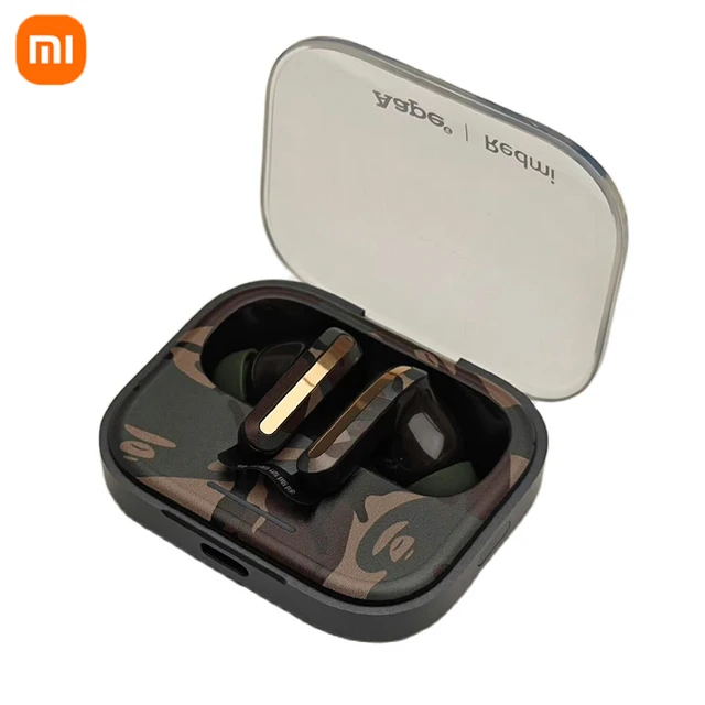 Xiaomi Redmi Buds 5 AAPE Trend Limited Edition TWS Bluetooth 5.3 Earphones  HiFi Earbuds Noise Cancelling Gaming Headset 46dB - AliExpress