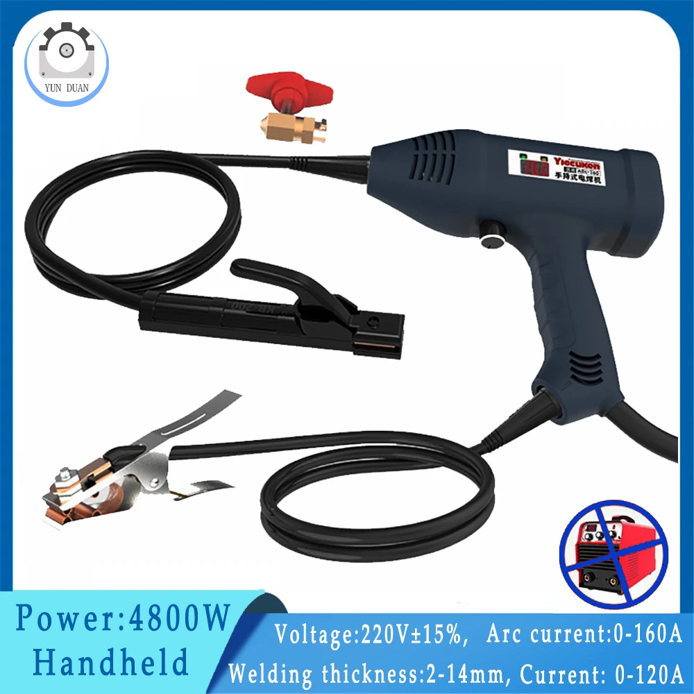 Arc Welding Machine 2 In 1 220V 0-160A 4800W Portable AC Handheld Welding Machine Mini DC Electric Inverter MMA Spot Welder