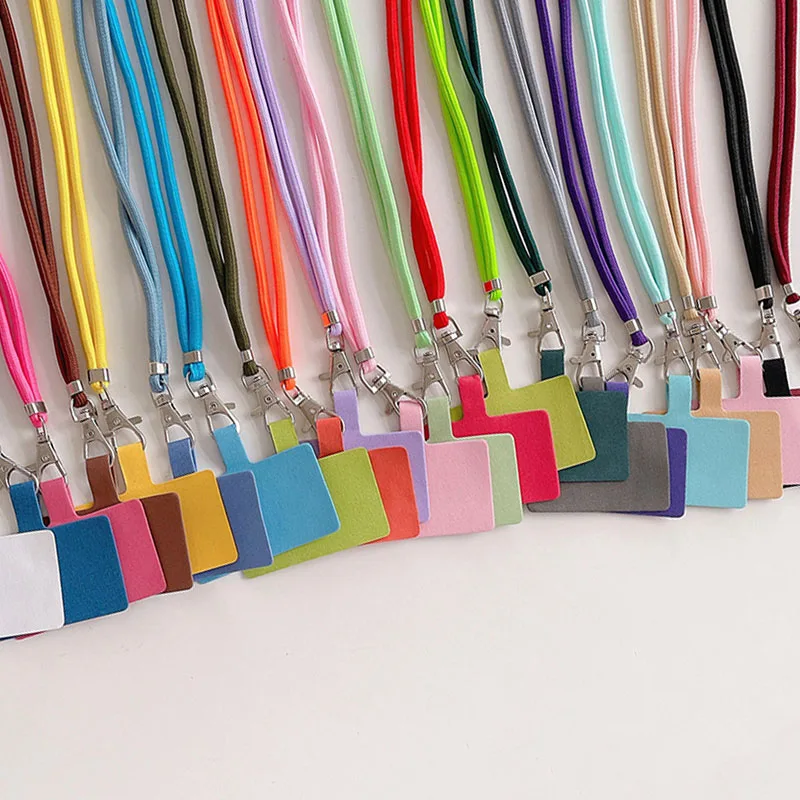 Universal Adjustable Phone Lanyard Anti-lost Lanyard Strap Detachable Colorful Neck Cord Phone Safety Tether Keychain Chain Rope