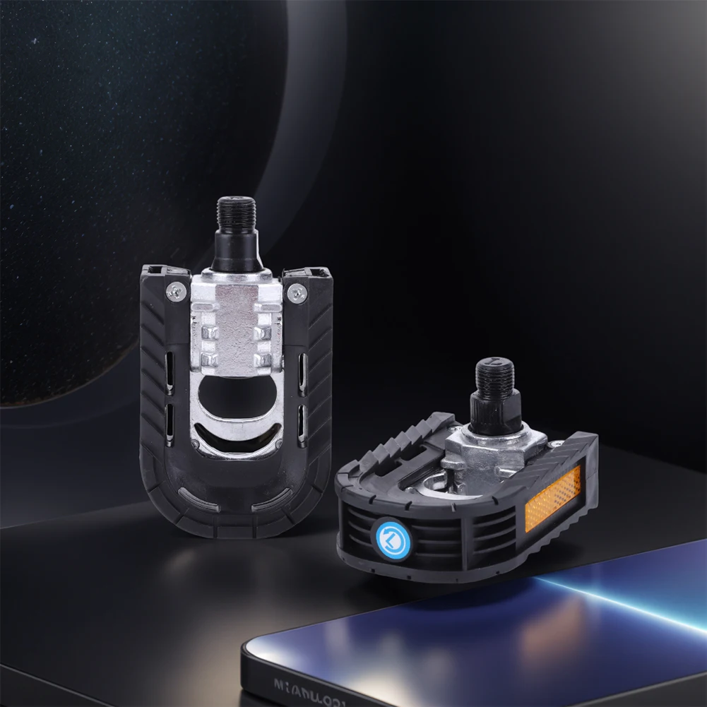 Bicycle Flat Pedals with Safety Reflective Sheet Cycling Sports Pedals Non-Slip Universal Foldable Pedals Bicycle Accessories